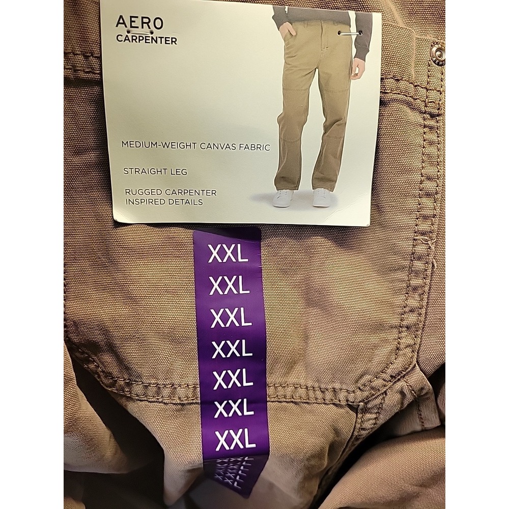 Nwt Mens Carpenter Brown Pants Aeropostle XXL Measurement 42x30 - Picture 4 of 7